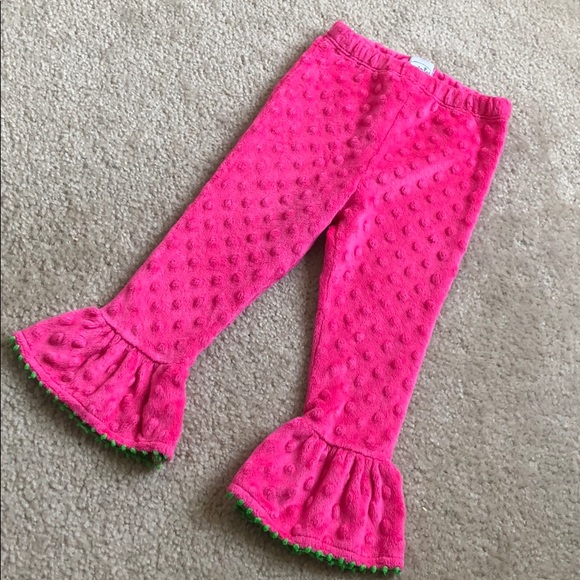 Mud Pie Other - *$5 Bundle!* Mudpie Minky Ruffle Pants 2T 3T Pink